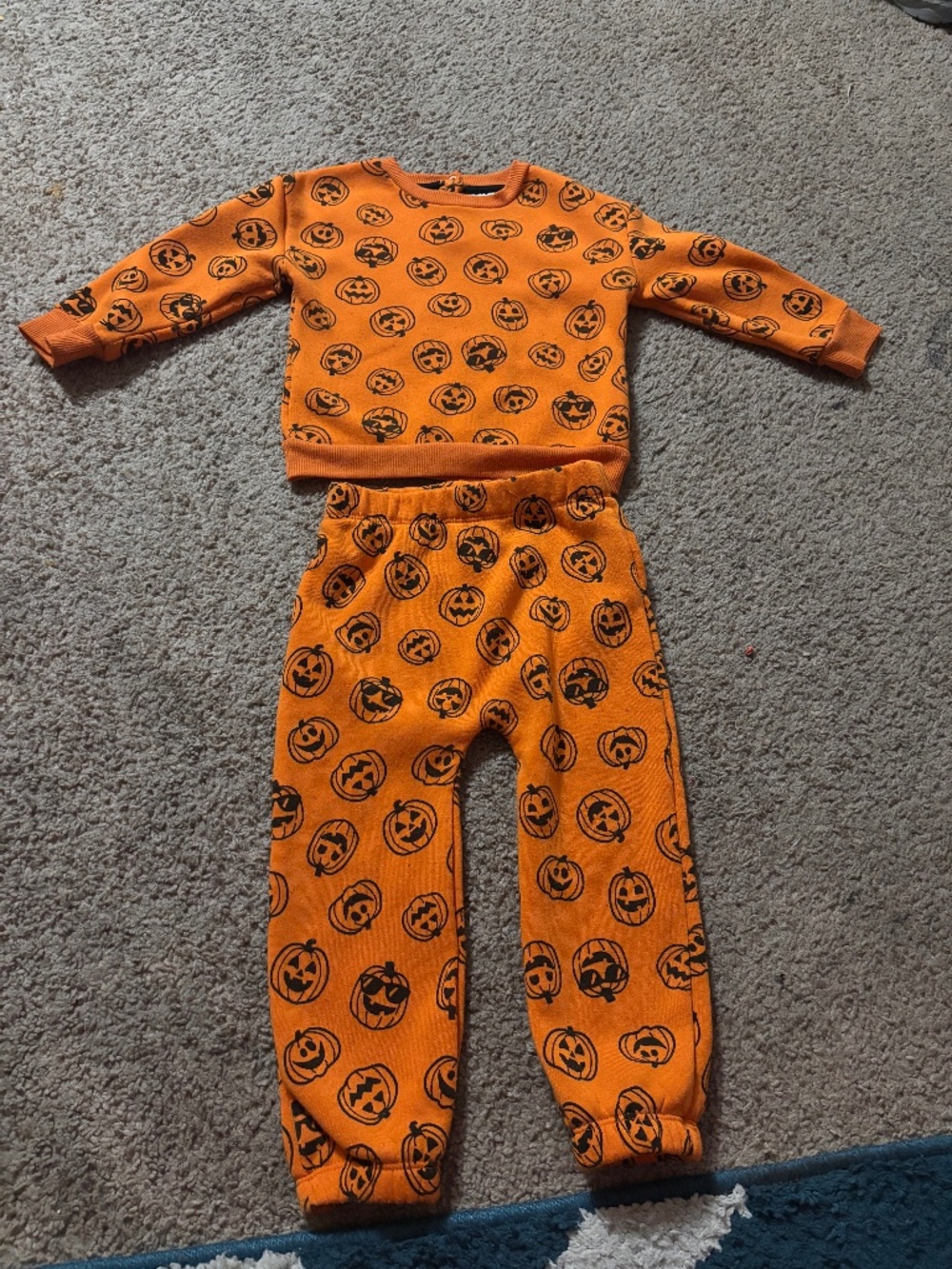 Toddler Pumpkin Print Matching Set